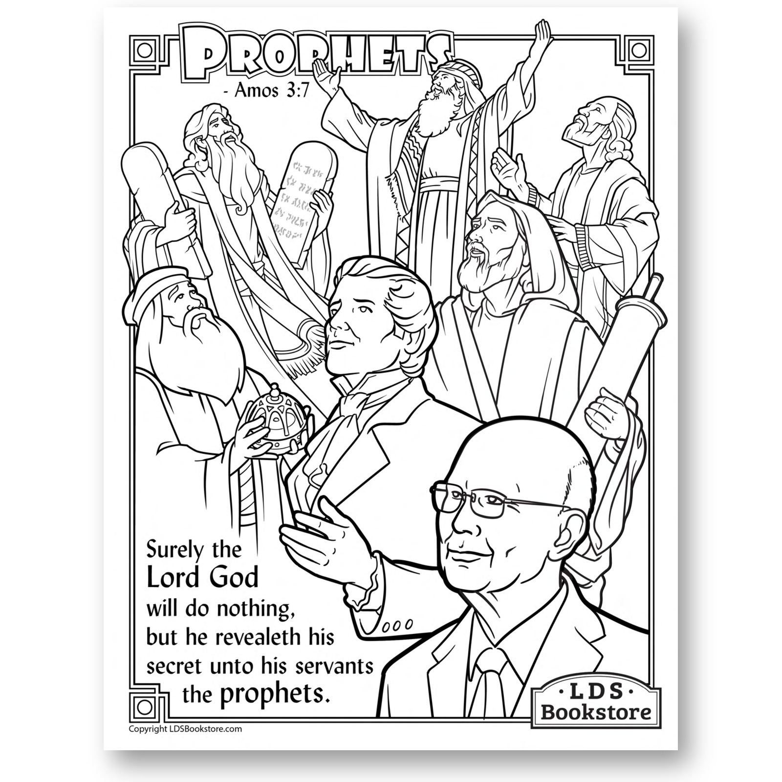 Prophets through the ages General Conference coloring page