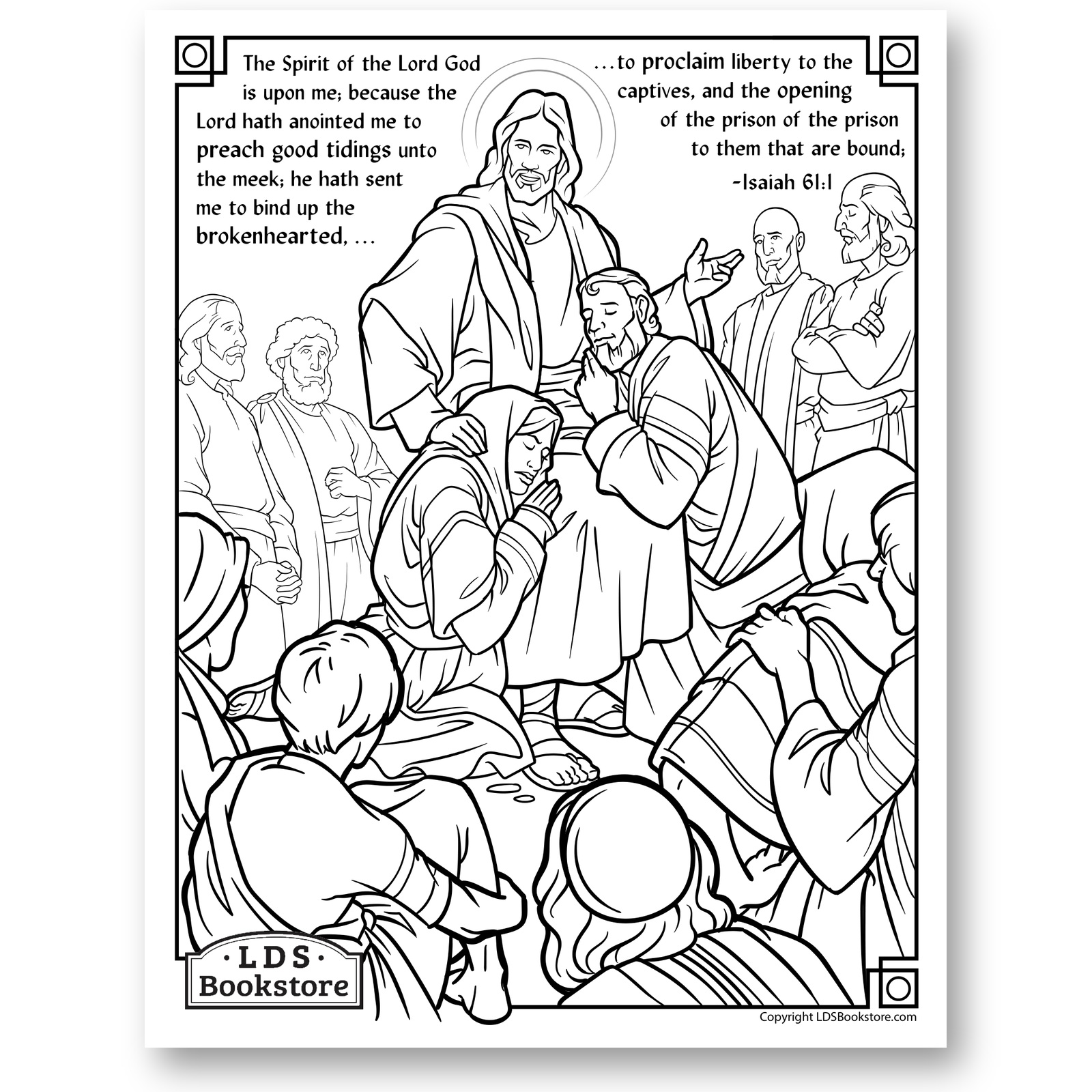 Jesus Christ Isaiah 61 General Conference coloring page