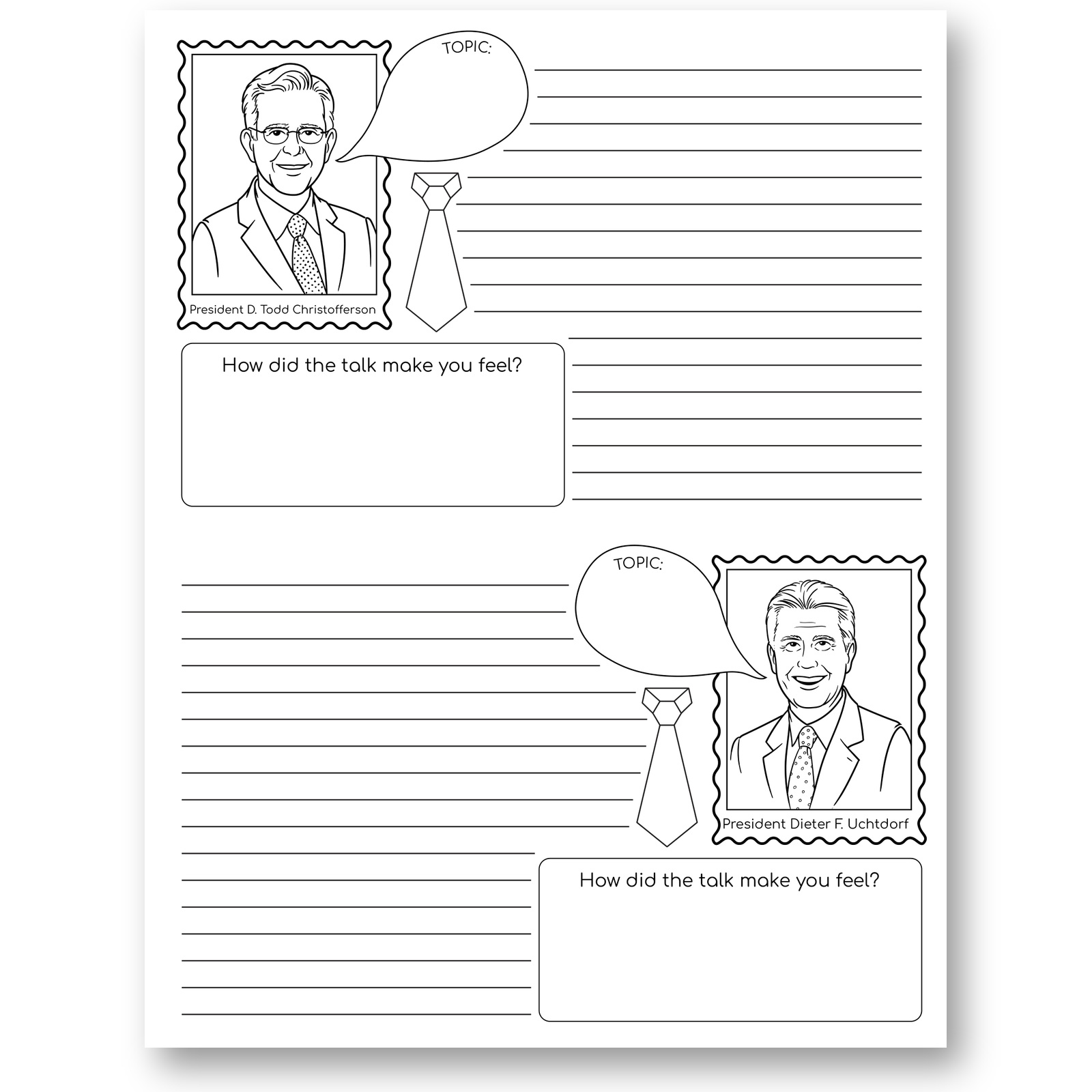 General Conference notes for Presidents Christofferson and Uchtdorf