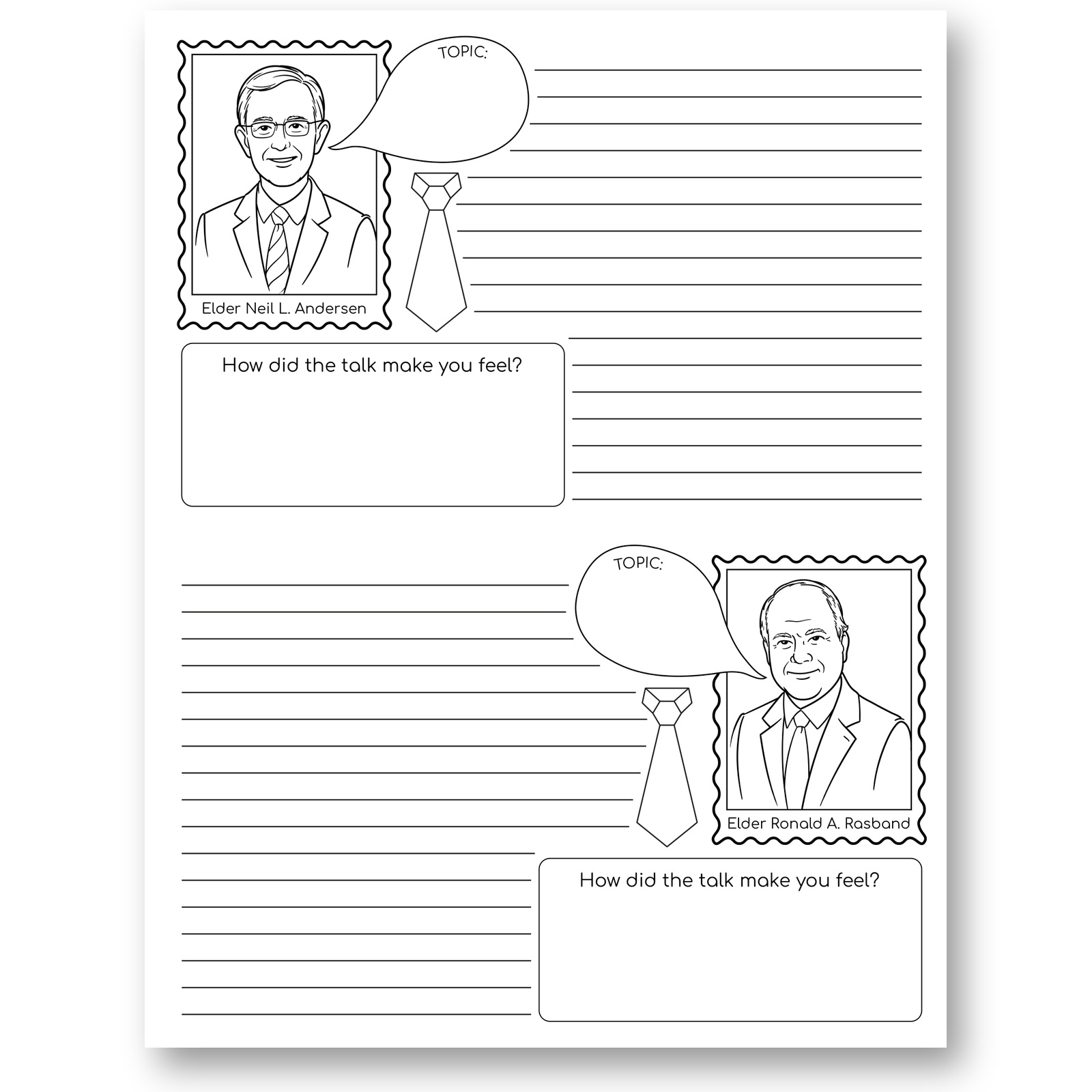 General Conference notes for Elders Andersen and Rasband