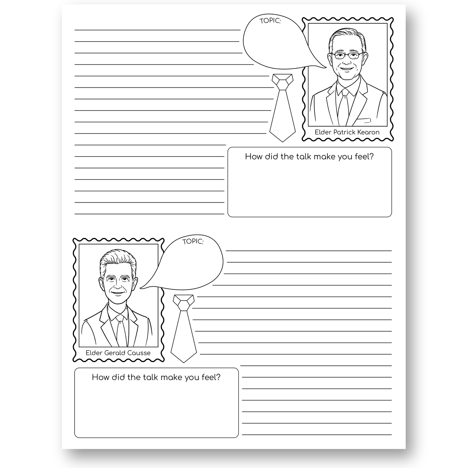 General Conference notes for Elders Kearon and Causse