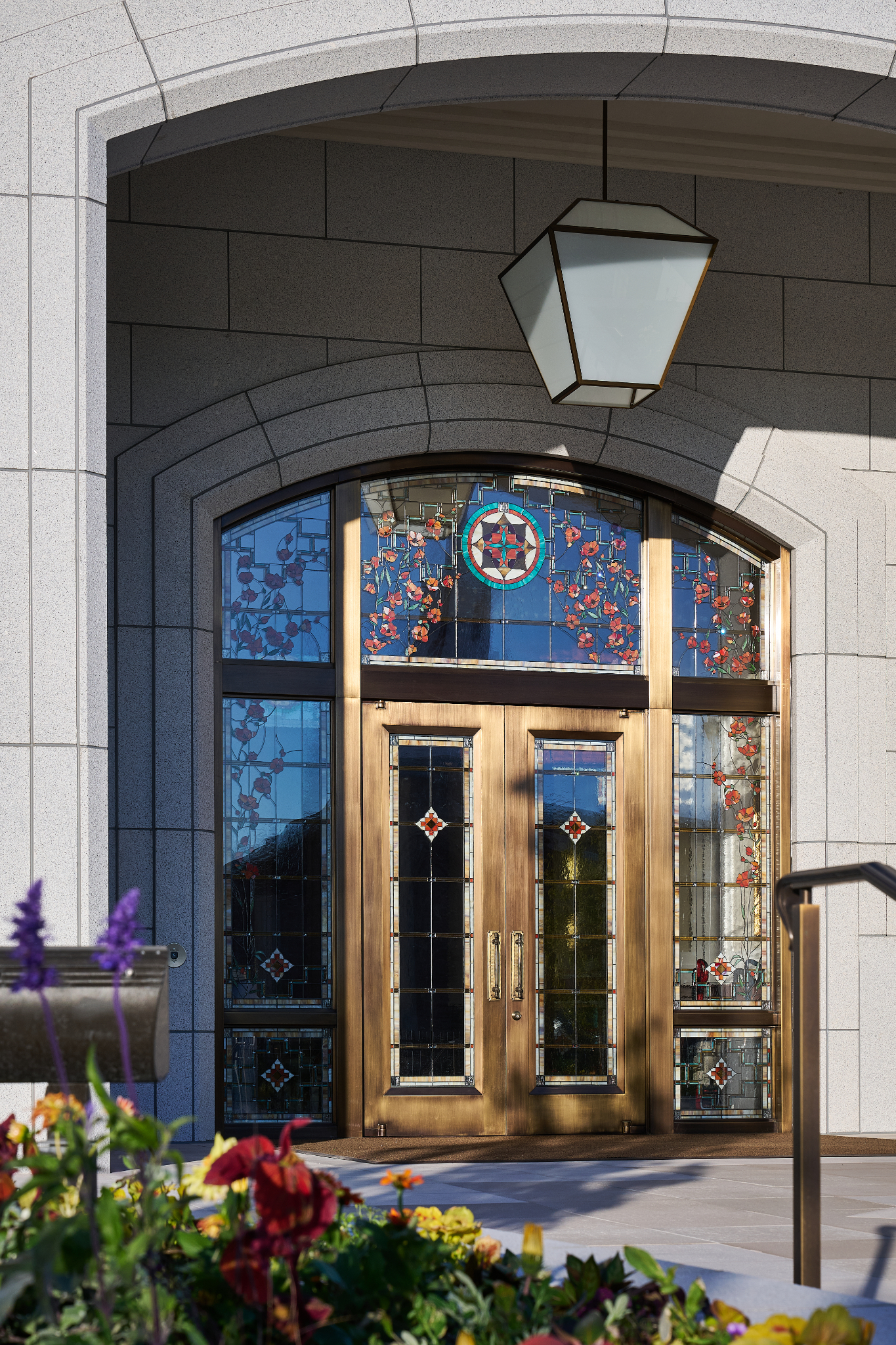 The exterior doors of the Farmington New Mexico Temple.